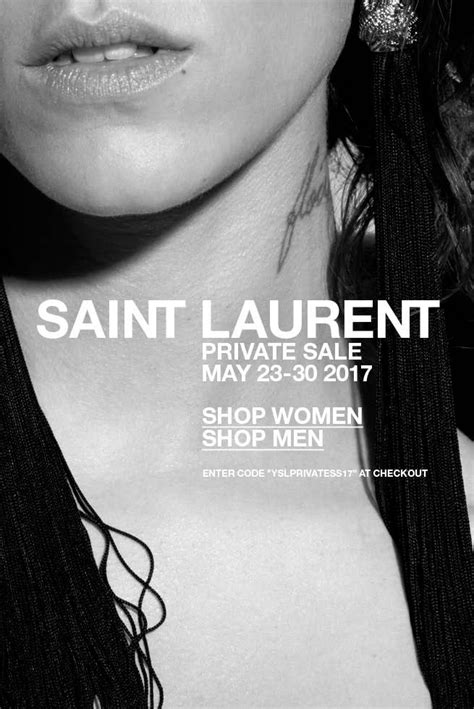 yves saint laurent private sale